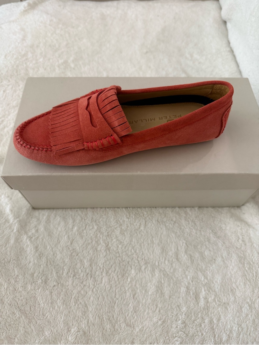 Women’s Peter Millar Red Suede Moccasin Size 6.5